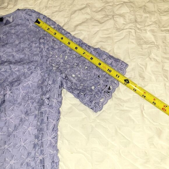 New Tahari Purple Floral Lace Overlay Dress 10 - Picture 6 of 13